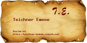Teichner Emese névjegykártya